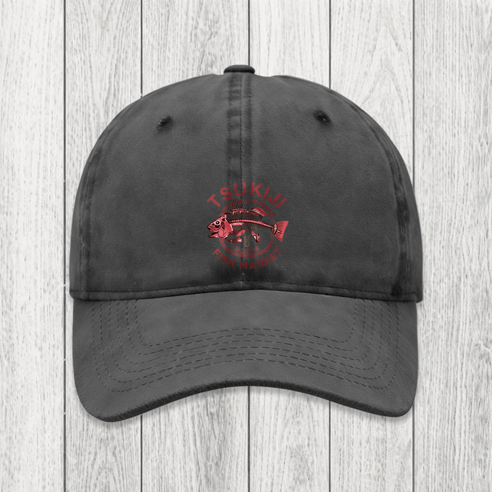 Tokyosol Tokyo Tsukiji Fish Market Vintage Japan Washed Cap