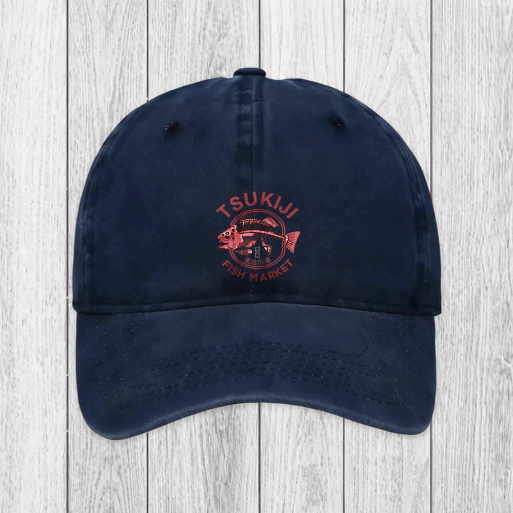 Tokyosol Tokyo Tsukiji Fish Market Vintage Japan Washed Cap