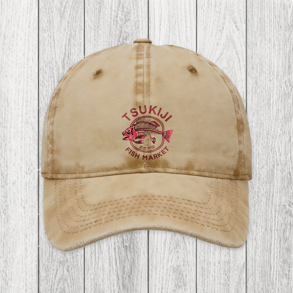 Tokyosol Tokyo Tsukiji Fish Market Vintage Japan Washed Cap