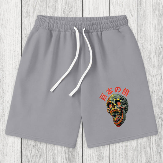 Tokyosol Terrifying And Disgusting Skull Washed Shorts