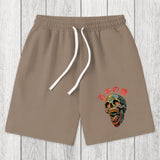 Tokyosol Terrifying And Disgusting Skull Washed Shorts