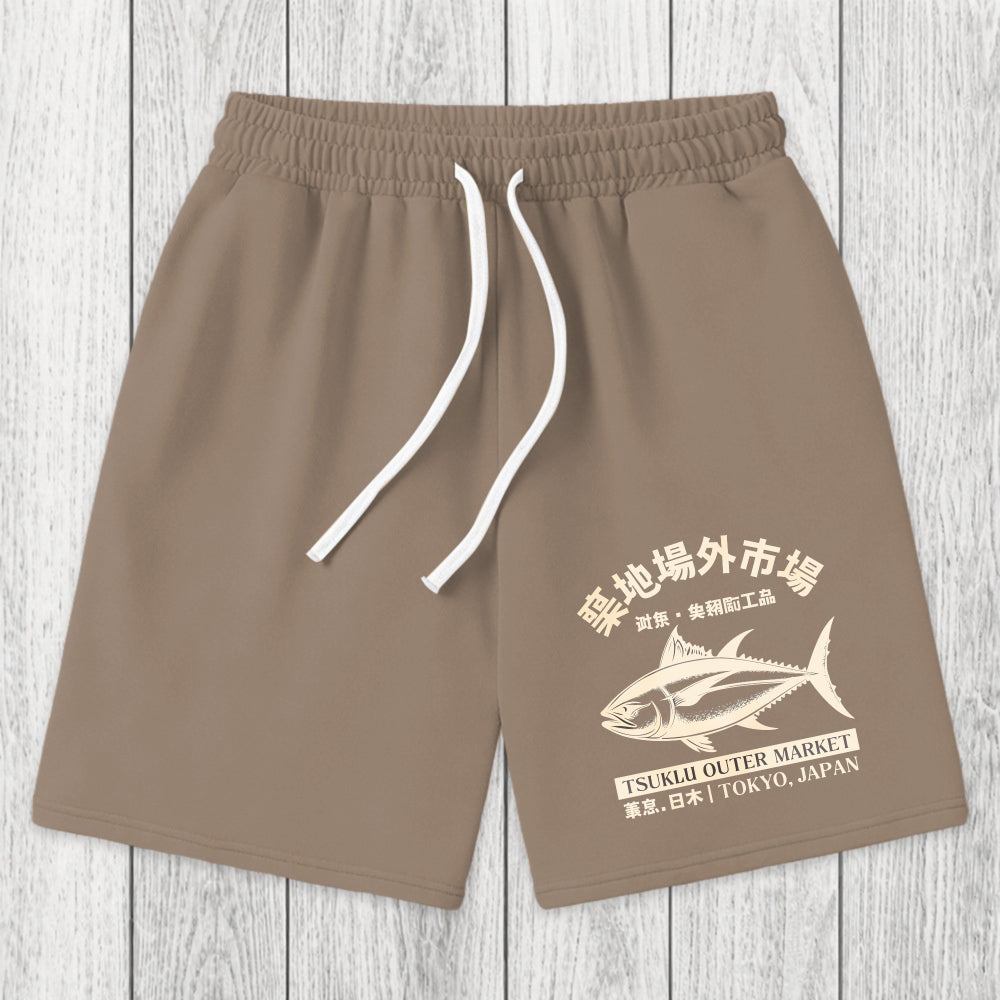 Tokyosol Japan Tsukiji Fish Market Washed Shorts