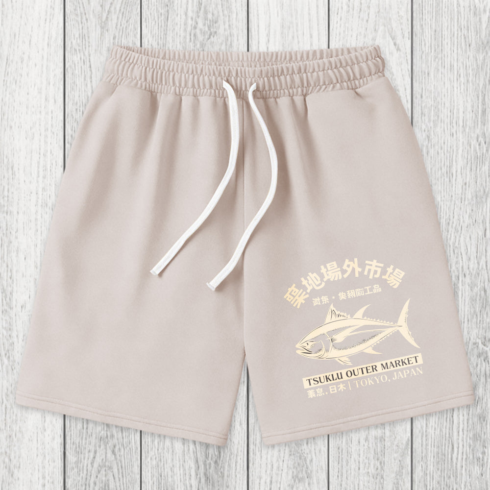 Tokyosol Japan Tsukiji Fish Market Washed Shorts