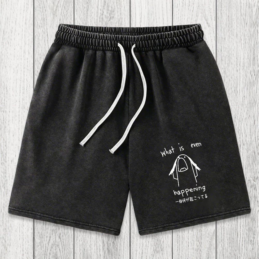 Tokyosol What Is Even Happening Washed Shorts