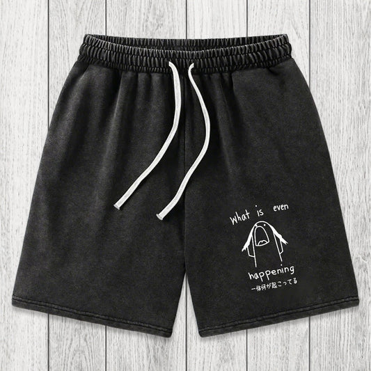 Tokyosol What Is Even Happening Washed Shorts