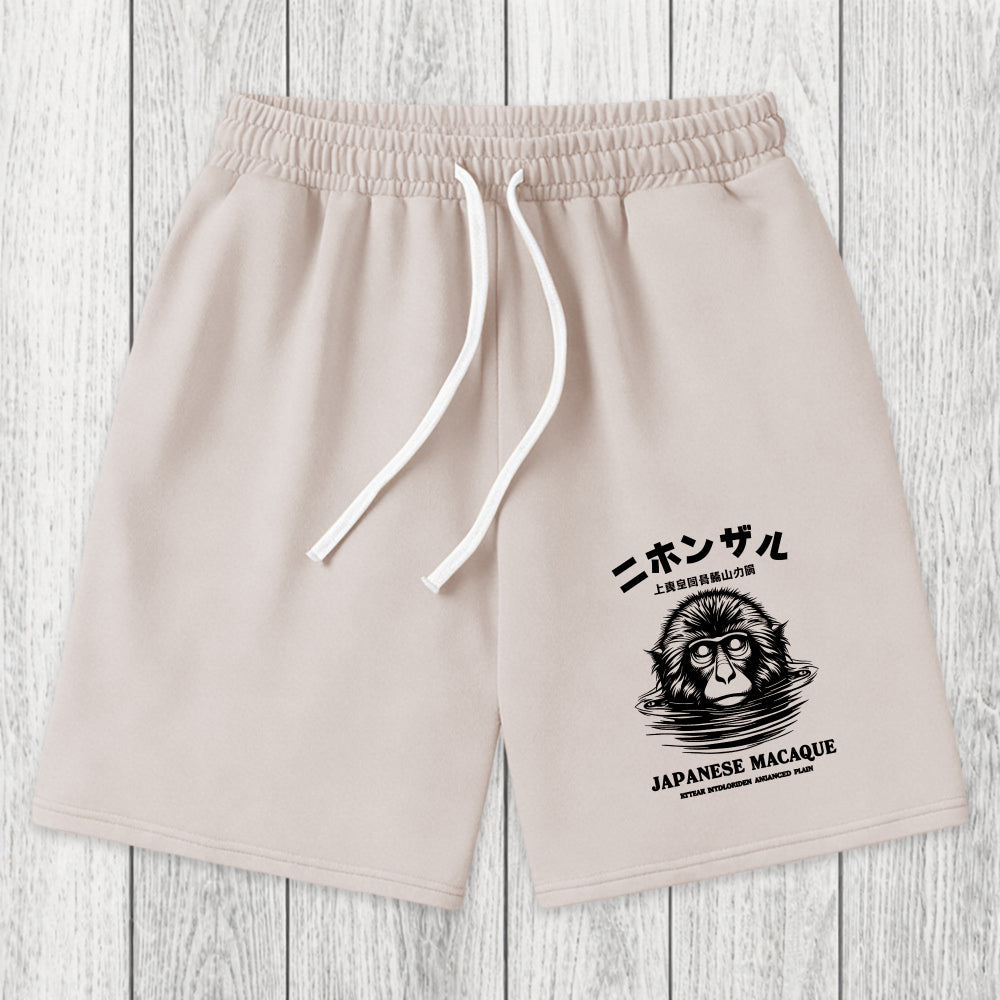 Tokyosol The Macaque Monkey In The Bath Japanese Washed Shorts