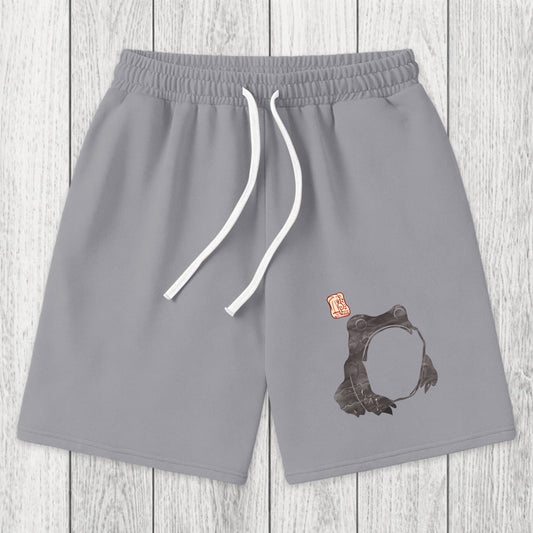 Tokyosol Matsumoto Hoji Woodblock Print Frog Washed Shorts