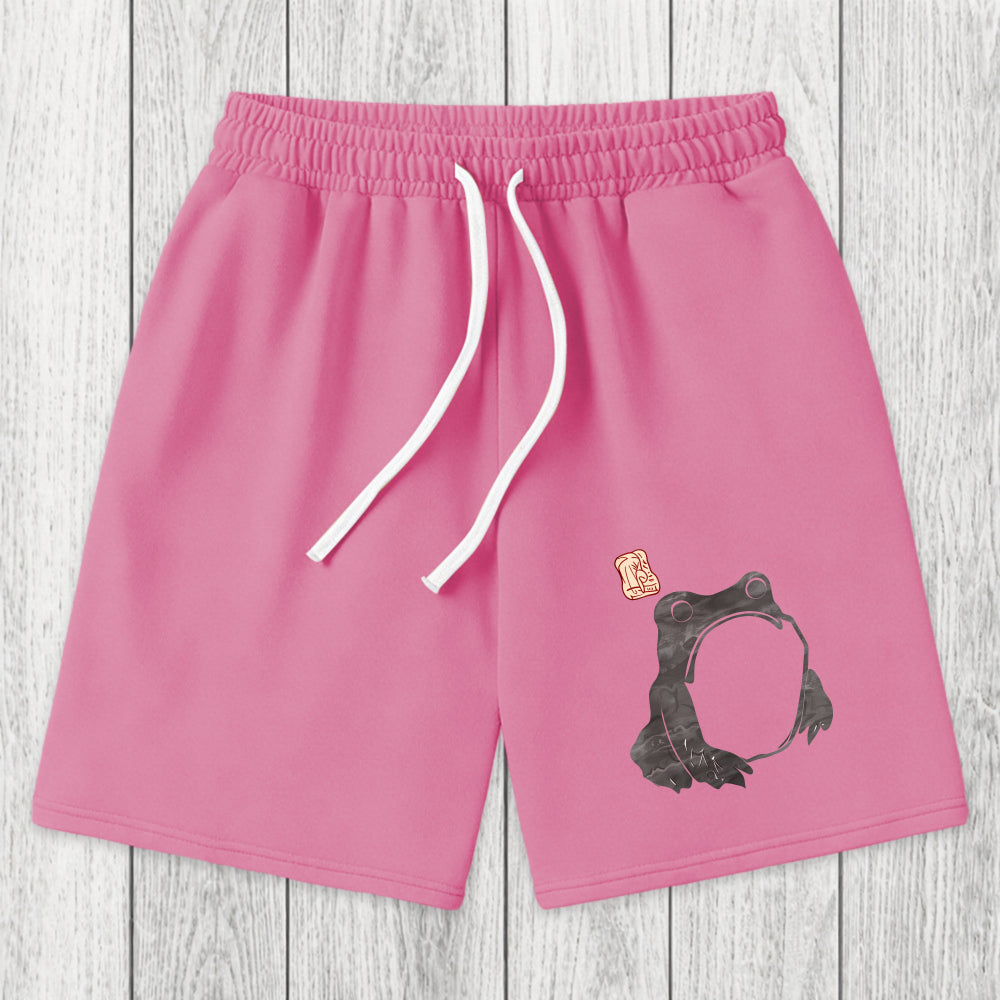 Tokyosol Matsumoto Hoji Woodblock Print Frog Washed Shorts