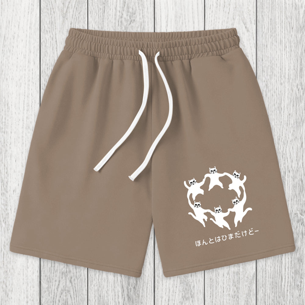 Tokyosol Leisure Cats Japanese Washed Shorts