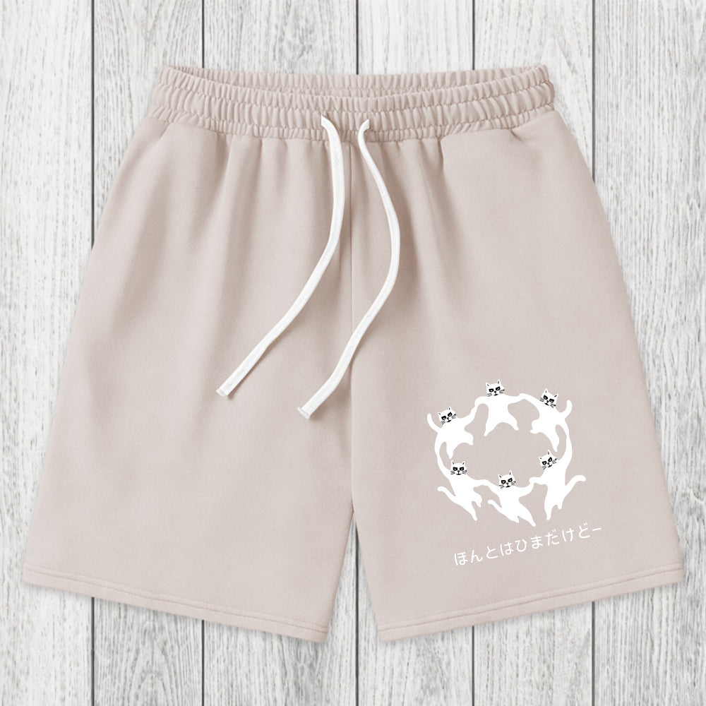 Tokyosol Leisure Cats Japanese Washed Shorts