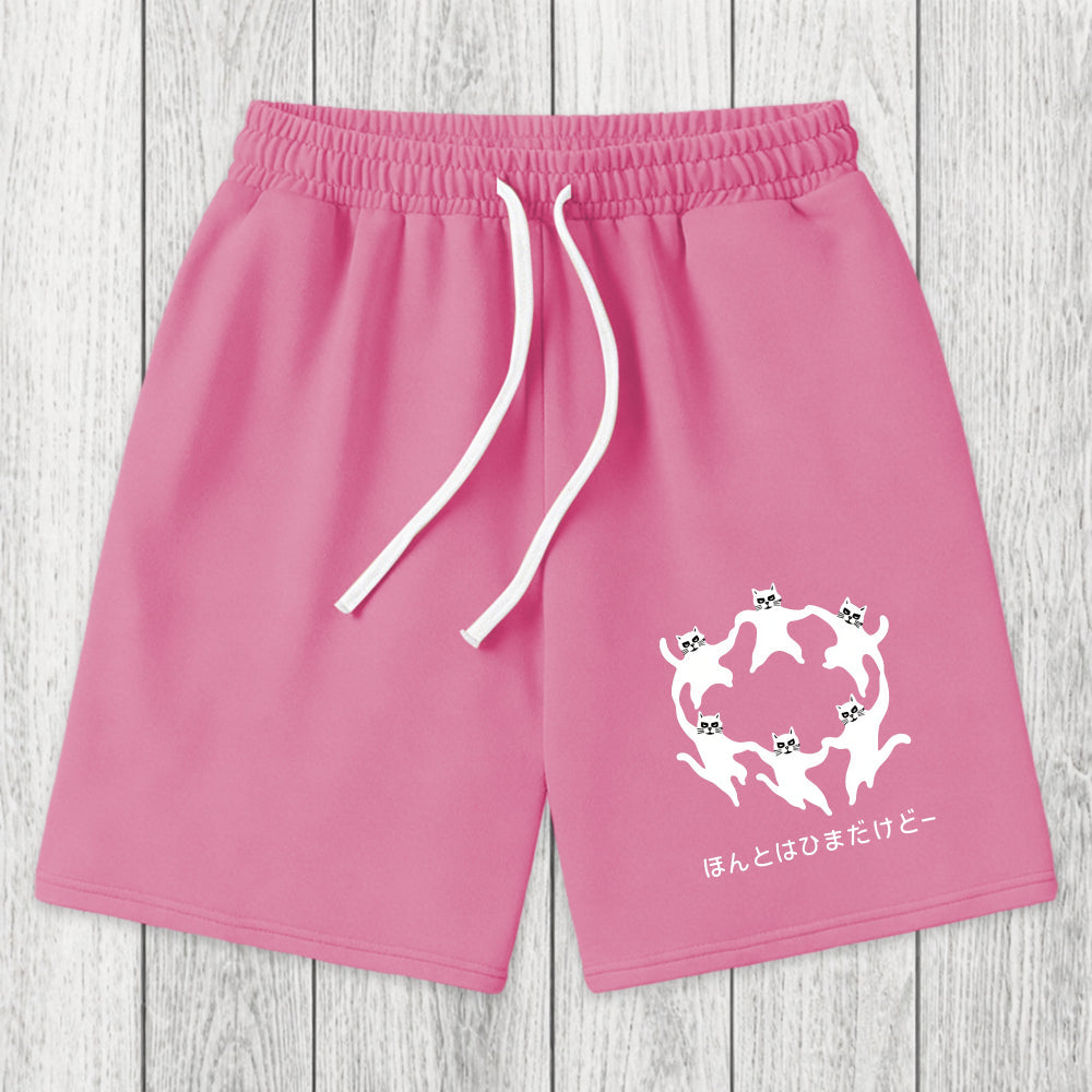 Tokyosol Leisure Cats Japanese Washed Shorts
