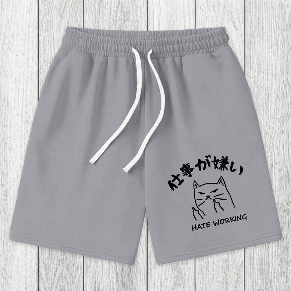 Tokyosol A Cat That Hates Work Washed Shorts