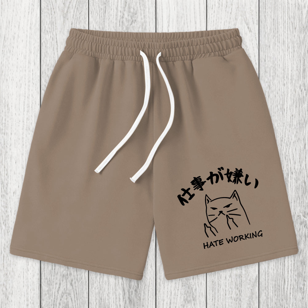 Tokyosol A Cat That Hates Work Washed Shorts