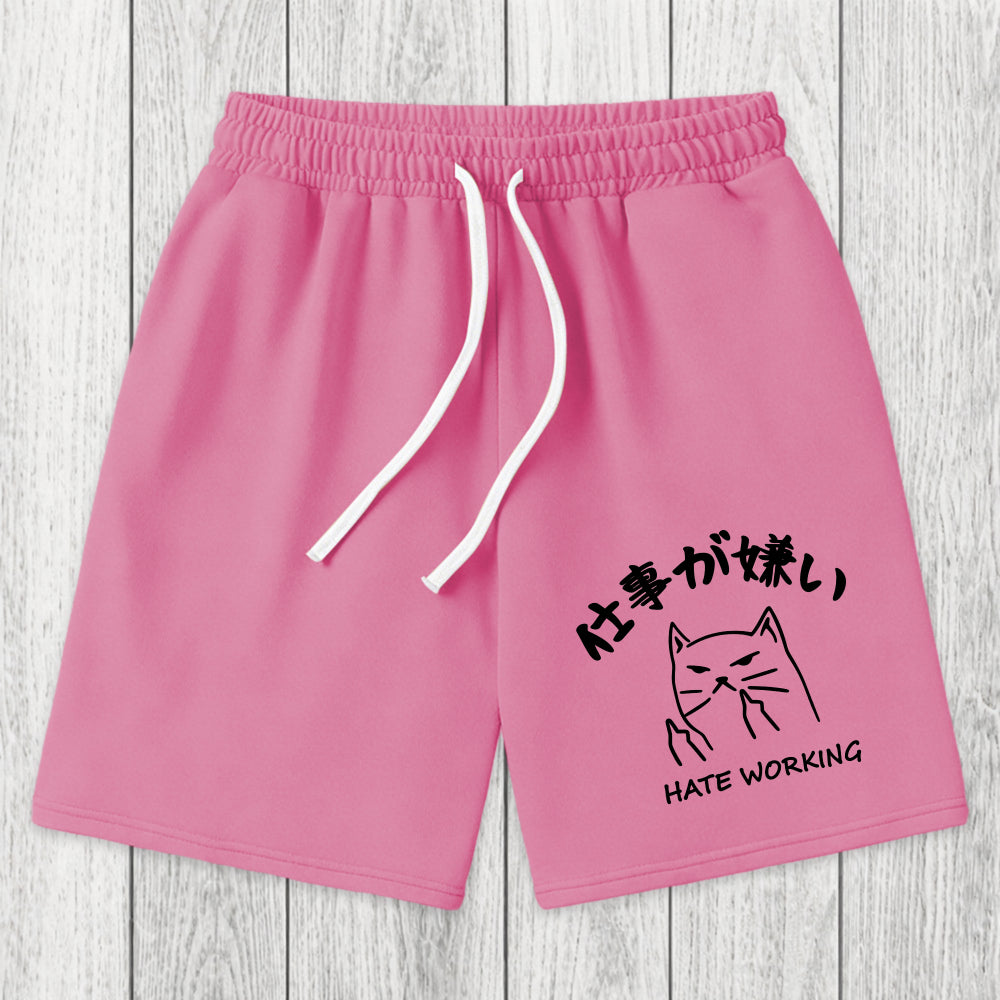 Tokyosol A Cat That Hates Work Washed Shorts