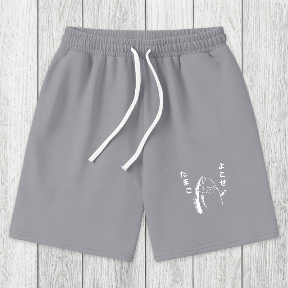 Tokyosol Give Me Egg Japanese Fish Washed Shorts