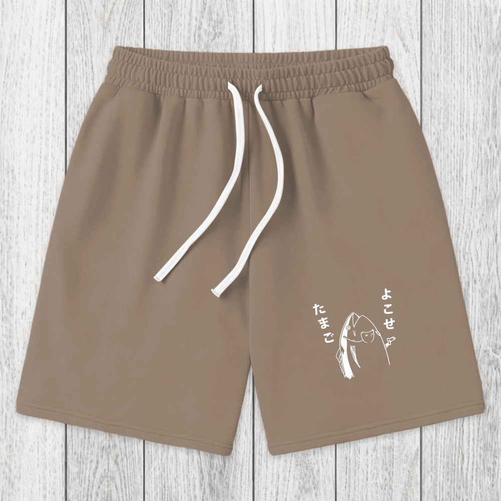 Tokyosol Give Me Egg Japanese Fish Washed Shorts