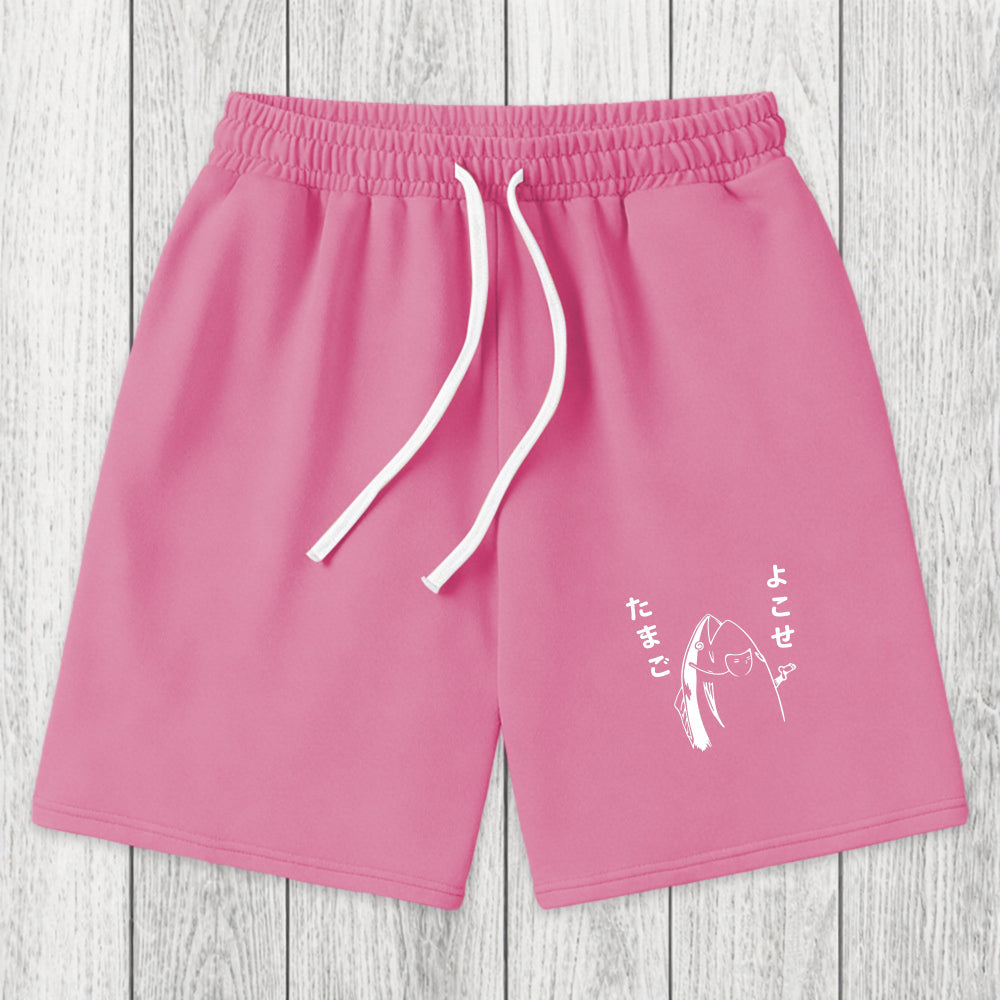 Tokyosol Give Me Egg Japanese Fish Washed Shorts