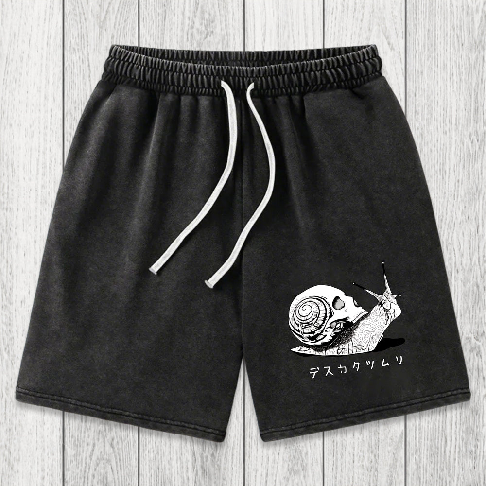 Tokyosol Death Snail Manga Washed Shorts