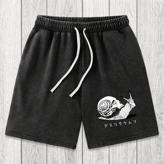 Tokyosol Death Snail Manga Washed Shorts