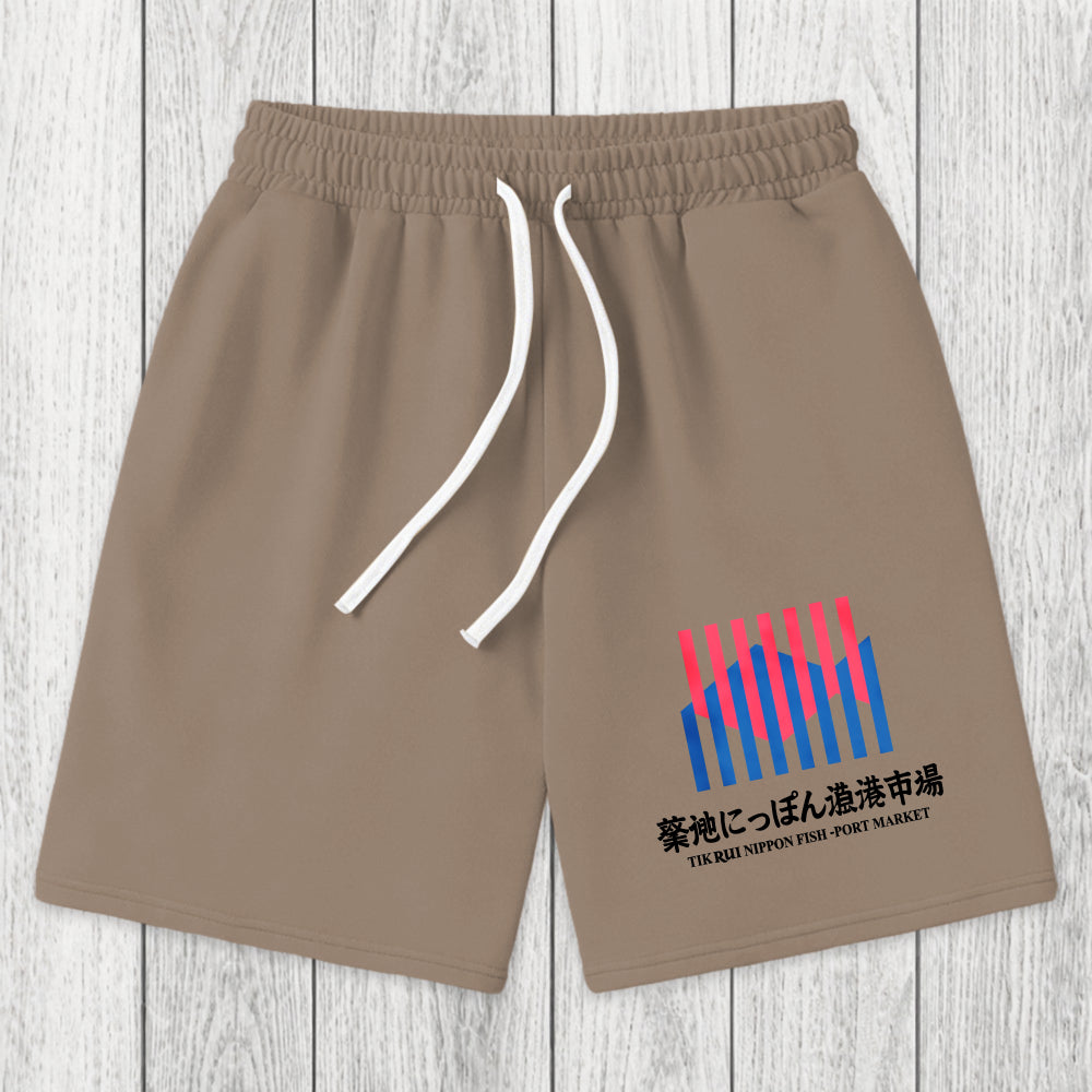 Tokyosol Tsukiji Nippon Fish Port Market Washed Shorts