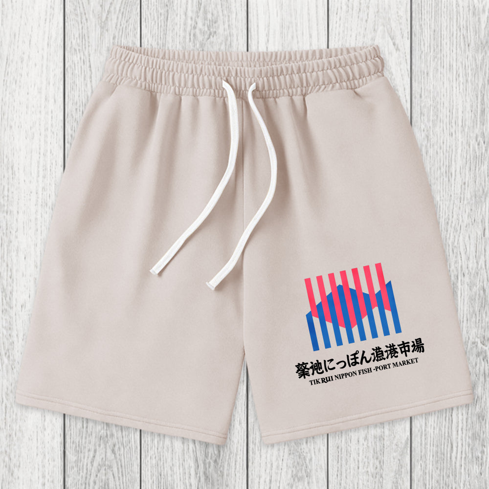 Tokyosol Tsukiji Nippon Fish Port Market Washed Shorts