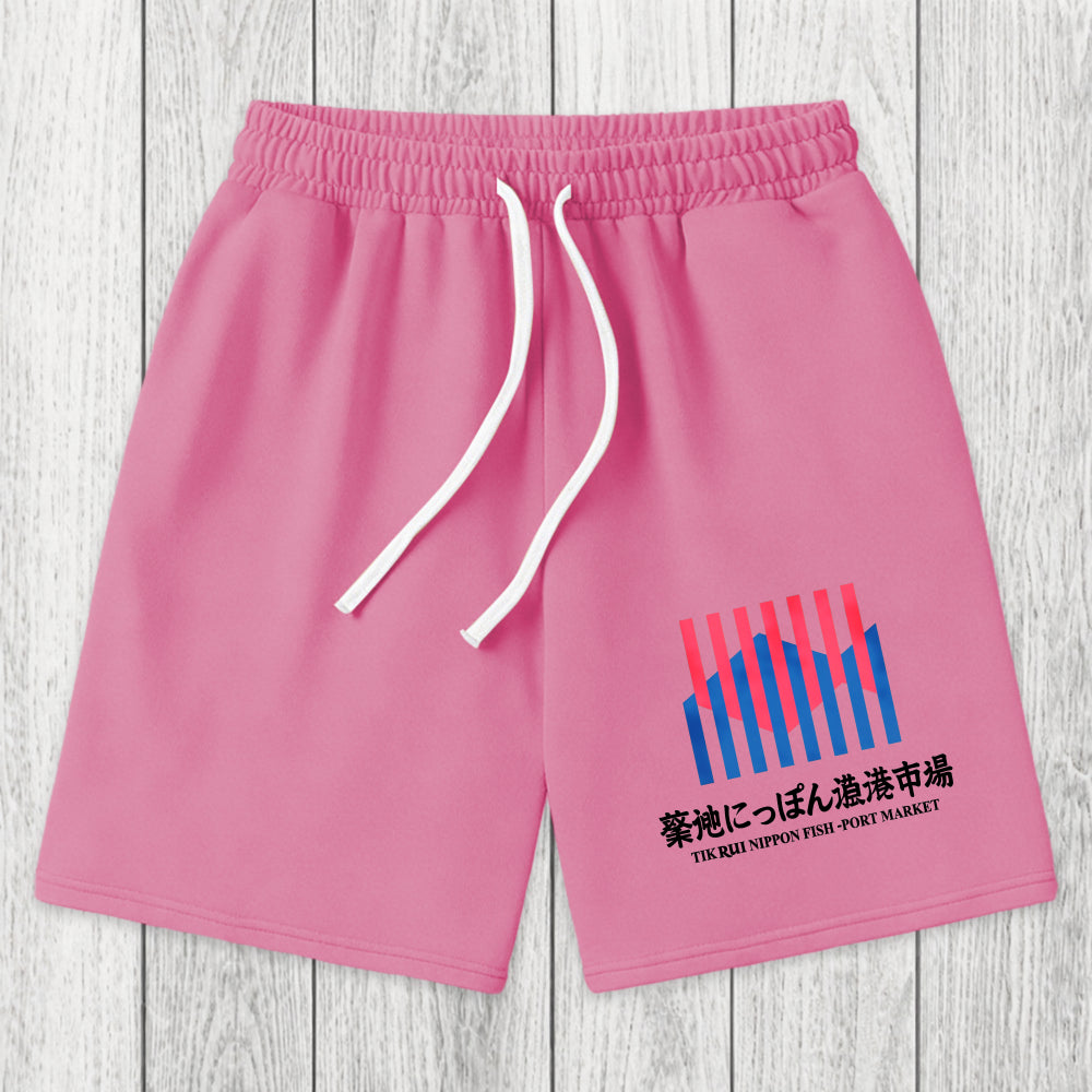 Tokyosol Tsukiji Nippon Fish Port Market Washed Shorts