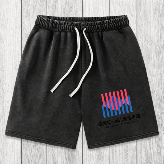 Tokyosol Tsukiji Nippon Fish Port Market Washed Shorts