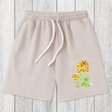 Tokyosol Retro Chrysanthemum Washed Short