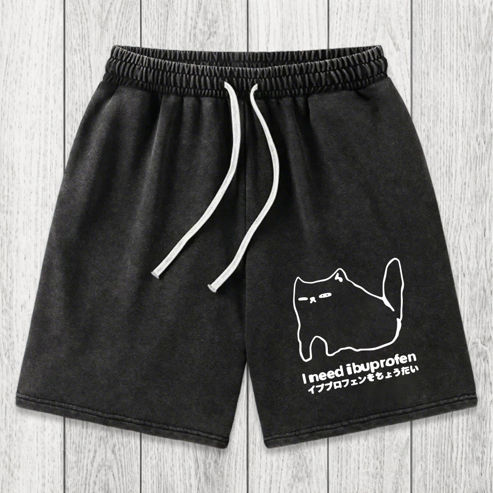 Tokyosol I Need Ibuprofen Cat Washed Short