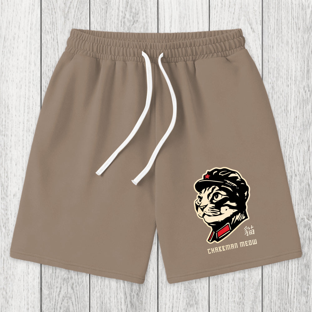 Tokyosol Chinese Spirit Cat Washed Shorts