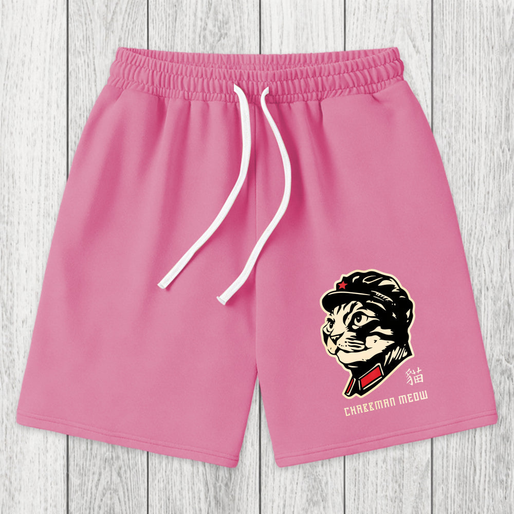 Tokyosol Chinese Spirit Cat Washed Shorts