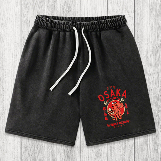 Tokyosol Drunken Octopus Japan Washed Shorts