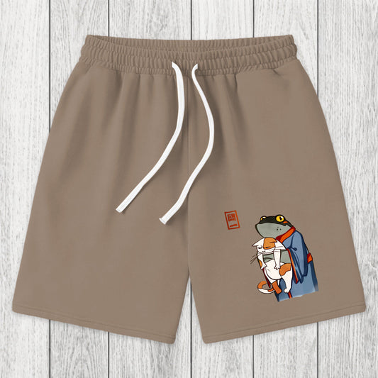 Tokyosol The Frog Holds The Cat Washed Shorts