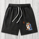 Tokyosol The Frog Holds The Cat Washed Shorts