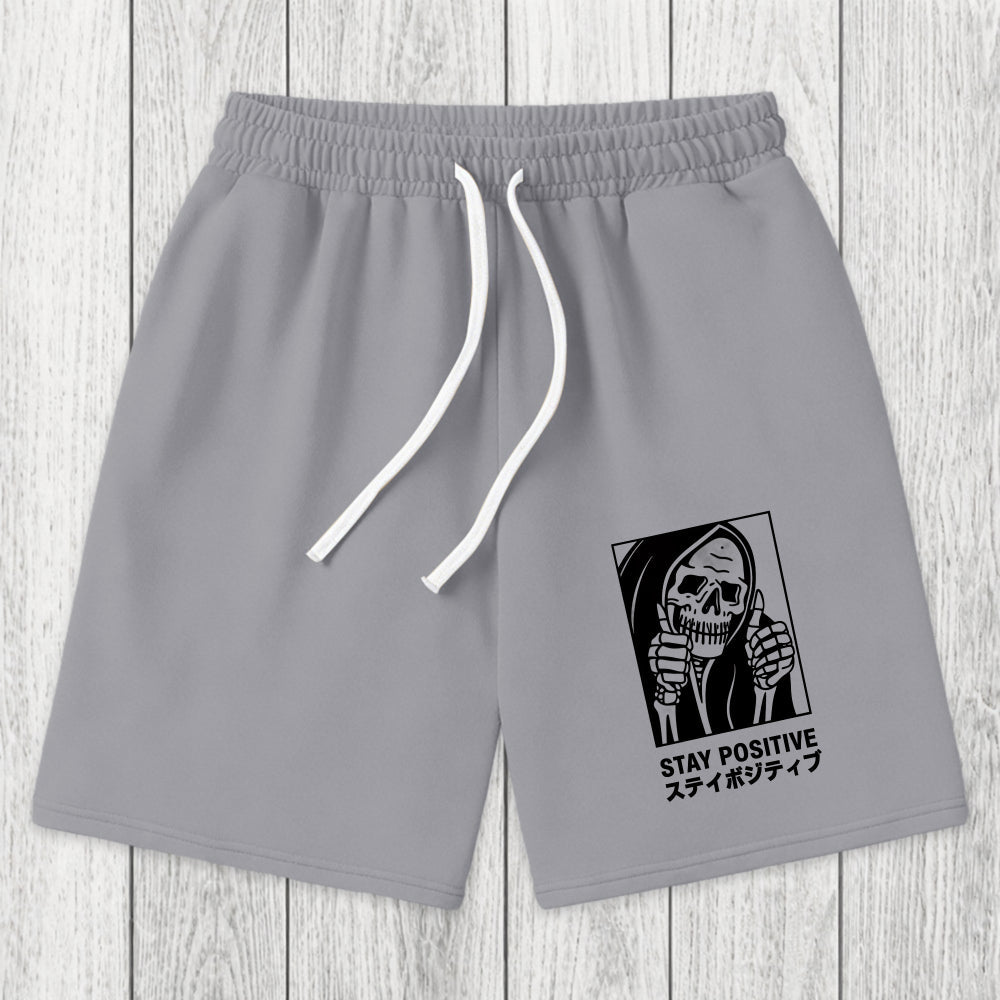 Tokyosol Stay Positive Skeleton Washed Shorts