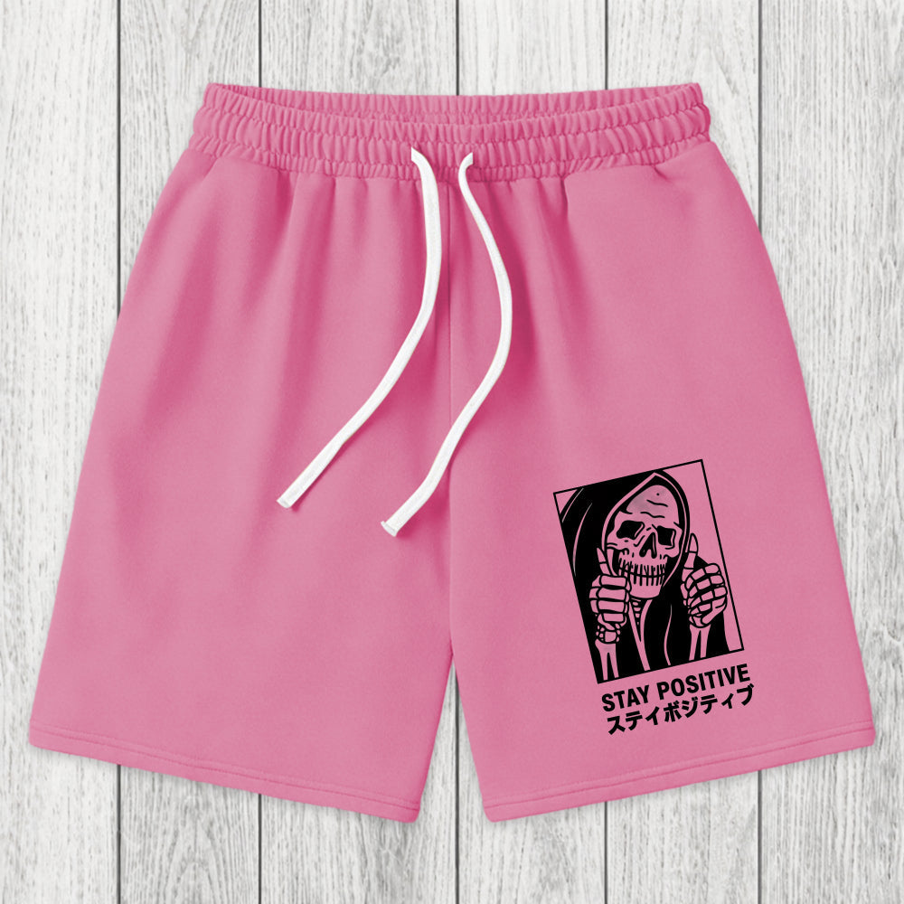 Tokyosol Stay Positive Skeleton Washed Shorts