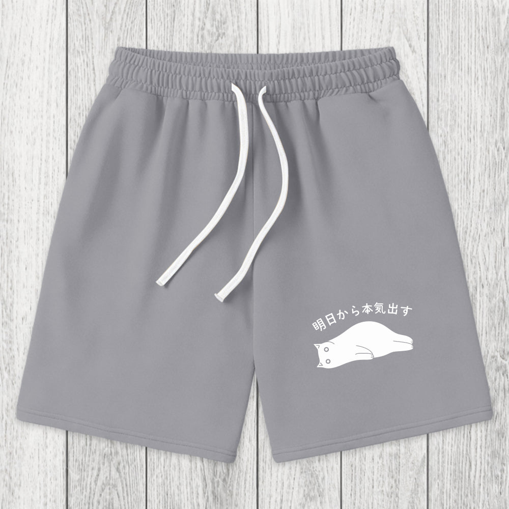 Tokyosol I'm Going To Get Serious Tomorrow Washed Shorts