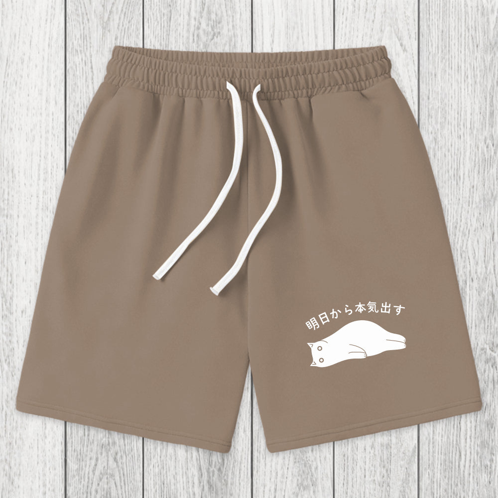 Tokyosol I'm Going To Get Serious Tomorrow Washed Shorts