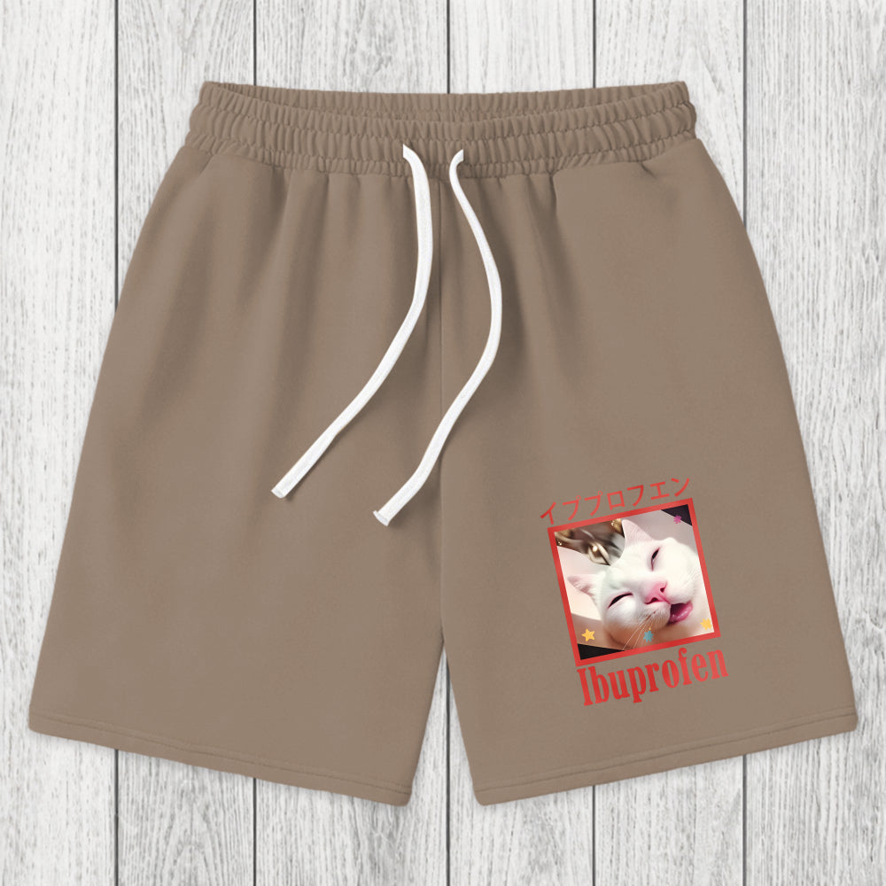 Tokyosol Ibuprofen Meme Cat Washed Short