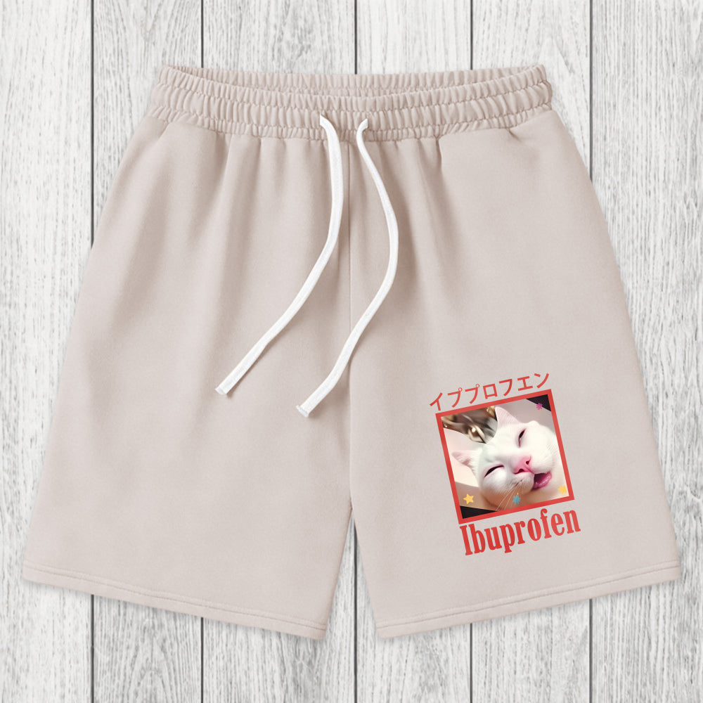 Tokyosol Ibuprofen Meme Cat Washed Short