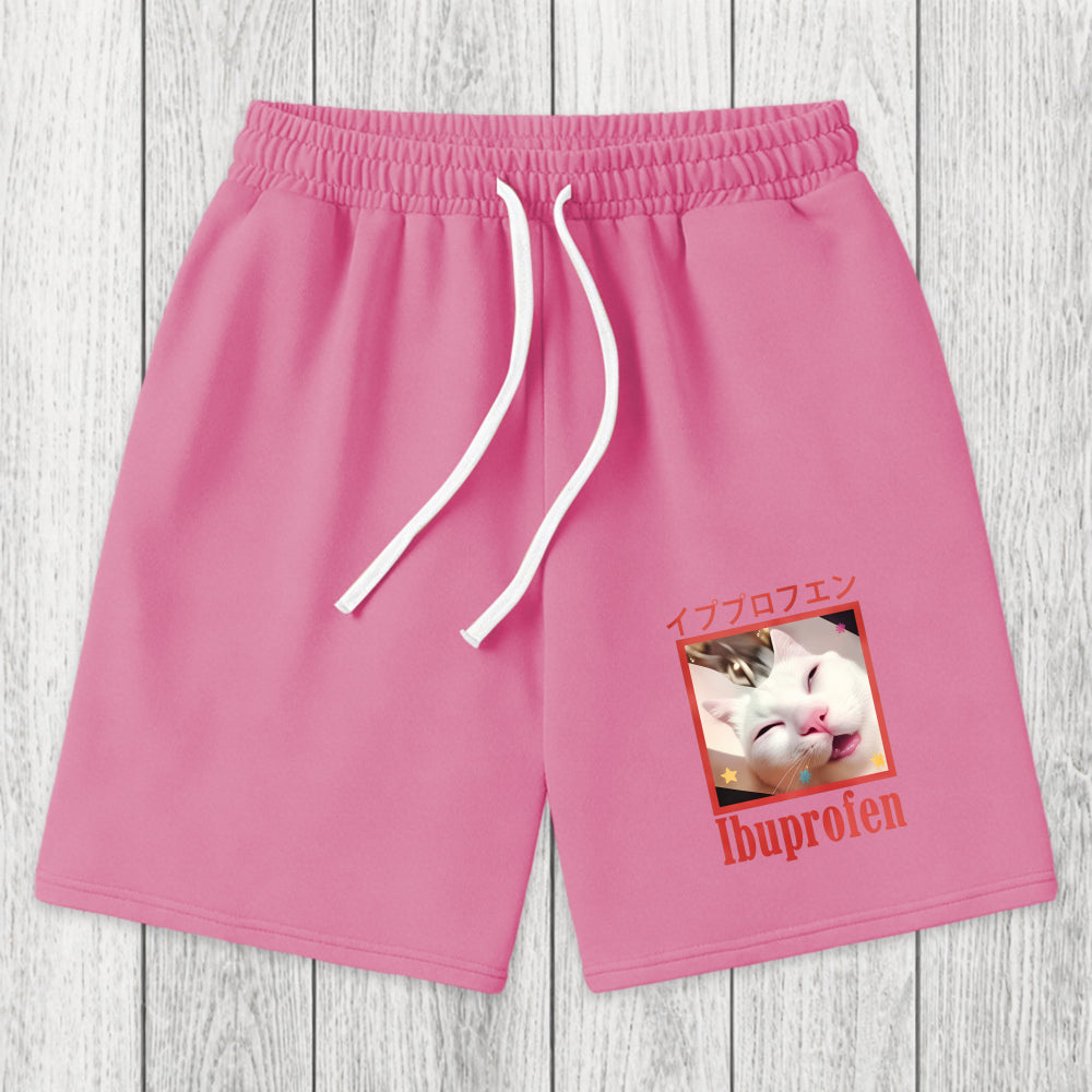 Tokyosol Ibuprofen Meme Cat Washed Short