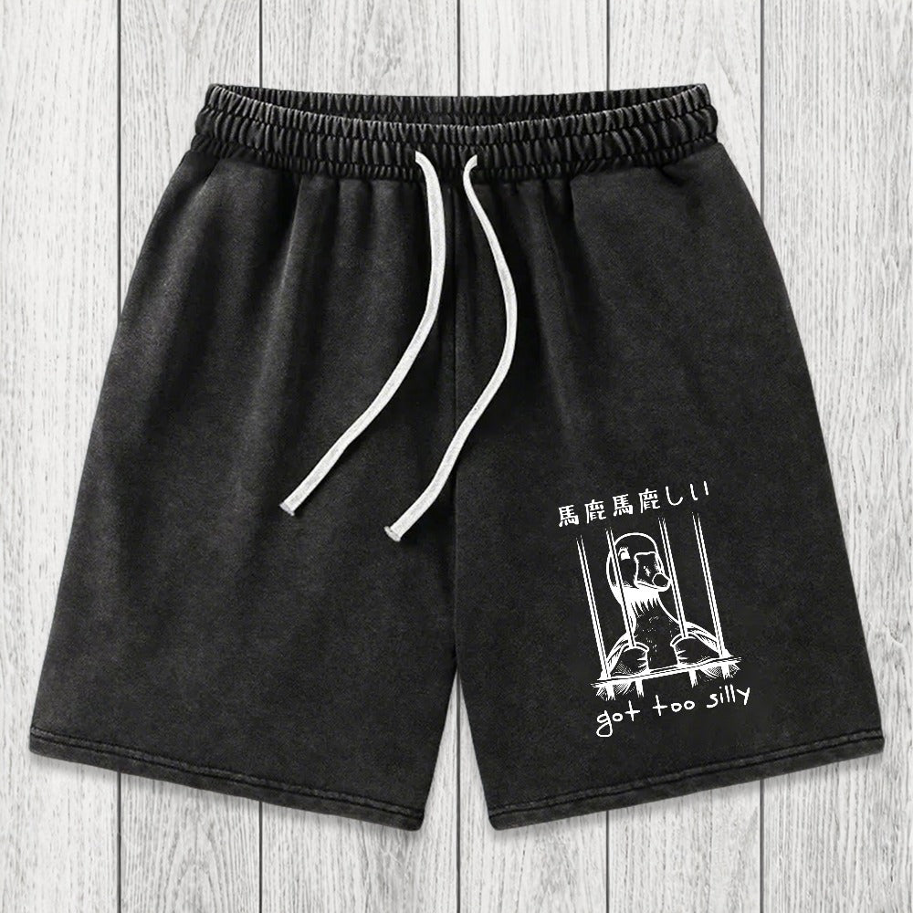 Tokyosol Got Too Silly Washed Shorts