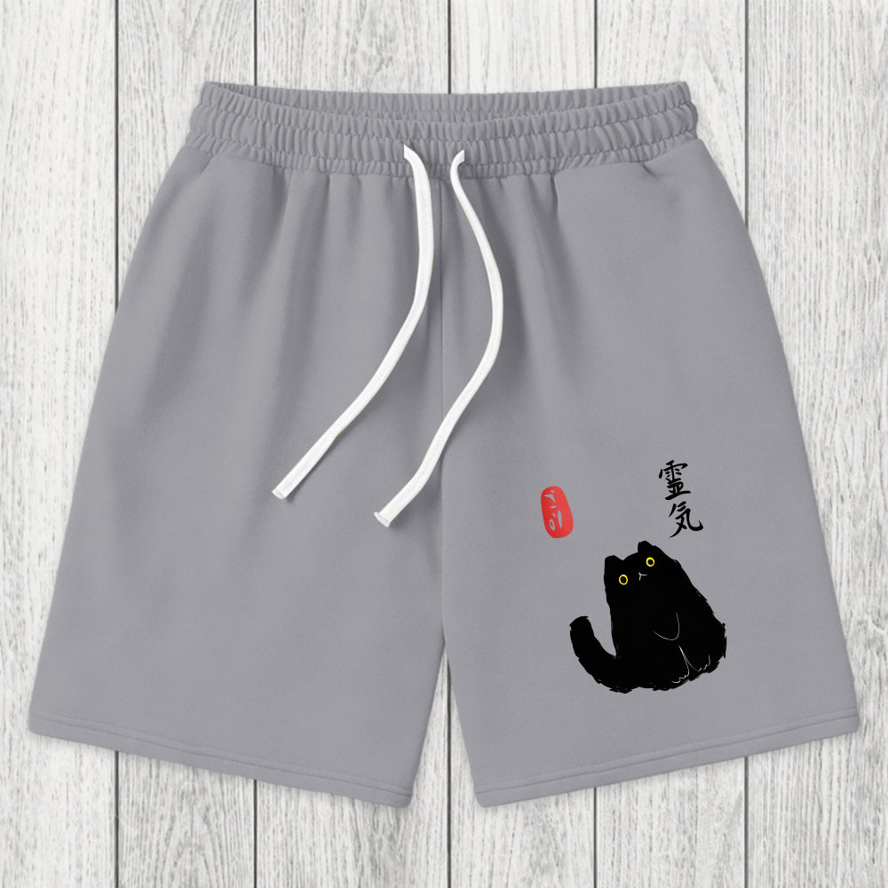 Tokyosol Black Civet Cat Washed Shorts