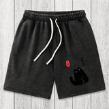 Tokyosol Black Civet Cat Washed Shorts