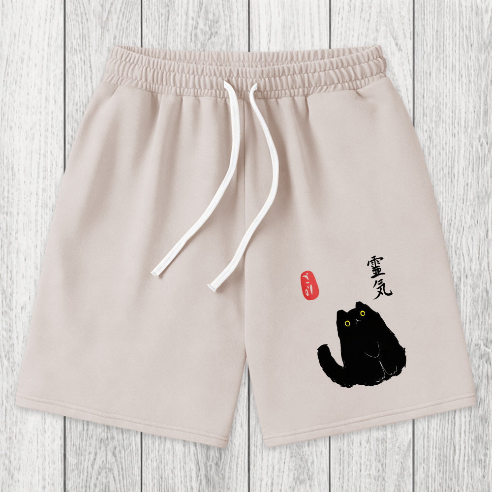 Tokyosol Black Civet Cat Washed Shorts