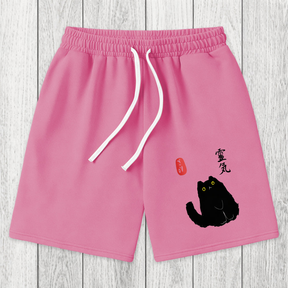 Tokyosol Black Civet Cat Washed Shorts