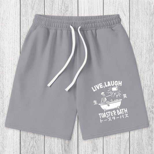 Tokyosol Funny Electric Shock Skeleton Washed Shorts