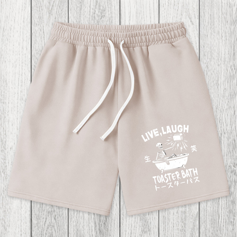 Tokyosol Funny Electric Shock Skeleton Washed Shorts