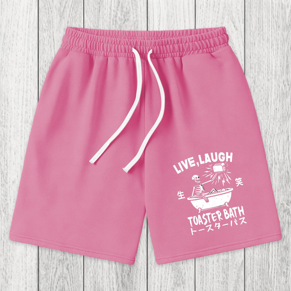 Tokyosol Funny Electric Shock Skeleton Washed Shorts