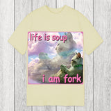Tokyosol Life is Soup I am Fork Funny Cat Meme Classic T-Shirt